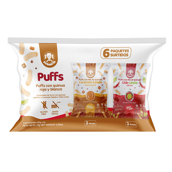 SIX PACK PUFFS MIX DE QUINUAS 72GR SUSANITA